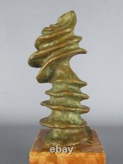 Sculpture Modernist Fusion In Bronze Signed On Marble Base XX Second