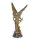 Sculpture Peace Army In Bronze Art Deco On A Black Marble Base Signed