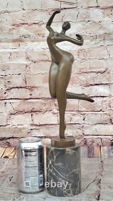 Sculpture/Statue in Real Bronze/Marble Modern Art Nude Woman Signed JUNO