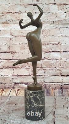 Sculpture/Statue in Real Bronze/Marble Modern Art Nude Woman Signed JUNO