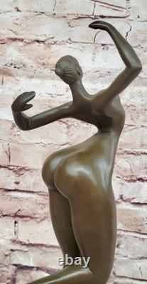Sculpture/Statue in Real Bronze/Marble Modern Art Nude Woman Signed JUNO