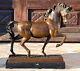Sculpture / The De Medici Bronze Horse On Marble Base Signed -nachguss