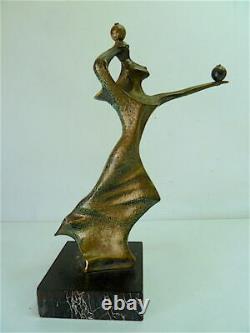 Sculpture Woman Modern Art Bronze Marble Robert Seguineau XX 20th