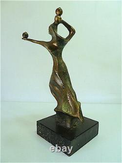 Sculpture Woman Modern Art Bronze Marble Robert Seguineau XX 20th