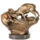 Sculpture Of Ibex In Bronze On A Black Marble Base After C. Williams