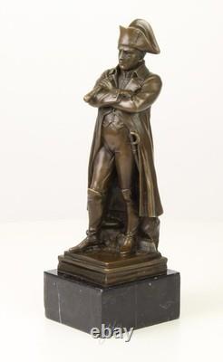 Sculpture of Napoleon's stature on a black marble pedestal after Claude