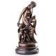 Sculpture Of Venus And Cupid In Bronze On A Black Marble Pedestal After Milo