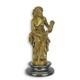 Sculpture Of A Bacchante On A Black Marble Base Signed