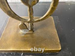 Sculpture of a Man with a Violin on a Black Marble Base after Milo