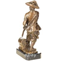 Sculpture of a Pirate in Bronze on a Black Marble Base after Nick
