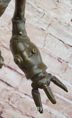 Sensual Bronze Marble Female Chair Sculpture Classic Dali Sign