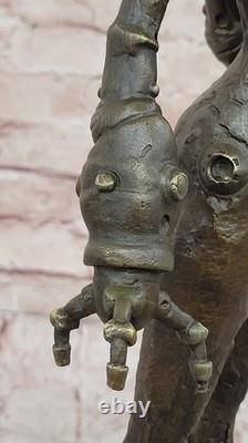 Sensual Bronze Marble Female Chair Sculpture Classic Dali Sign