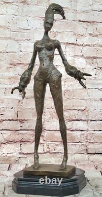 Sensual Bronze Marble Statue Female Chair Dali Classic Sculpture In