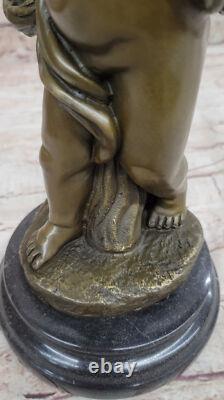 Signe Moreau Boy Chair Bronze Sculpture Statue Art Deco Marble Base Deal