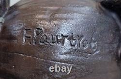 Signe Paurtrot Bronze Marble Squirrel Sculpture Vintage Art Deco Statue Figurine