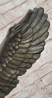 Signed A. A. Weinman, Bronze Sculpture of Naked Icarus, Art Deco, Marble Base