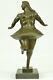 Signed Abstract Prima Ballerine After Botero Bronze Marble Decorative Sculpture