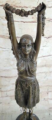 Signed Art Deco Chiparus Erotic Dancer Marble Bronze Statue Deal