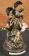 Signed Bologna Zeus With Nymphs And Eagle Bronze Statue Marble Decor