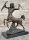 Signed Bronze Centaur Sculpture, Highly Detailed Mythological Art On A Marble Base
