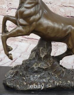 Signed Bronze Centaur Sculpture, Highly Detailed Mythological Art on a Marble Base