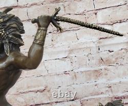 Signed Bronze Centaur Sculpture, Highly Detailed Mythological Art on a Marble Base