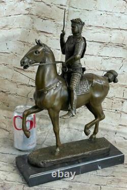 Signed Bronze Roman War God Warrior Military Sculpture on Marble