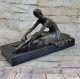 Signed Bronze Sculpture Art Deco Very Detailed D. Chiparus Statue On Marble