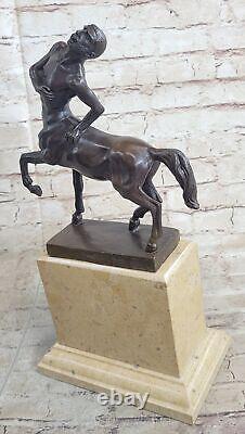 Signed Bronze Sculpture Mythology Art Centaur Highly Detailed Statue on Marble