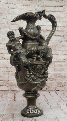 Signed Bronze Sculpture Mythology Art Centaur Very Detailed Statue On Marble