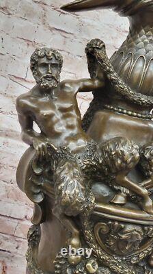 Signed Bronze Sculpture Mythology Art Centaur Very Detailed Statue On Marble
