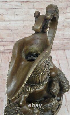 Signed Bronze Sculpture Mythology Art Centaur Very Detailed Statue On Marble