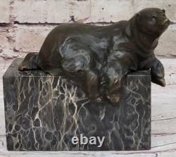 Signed Bronze Sculpture Original Milo Detail Marble Figurine Art Gift December