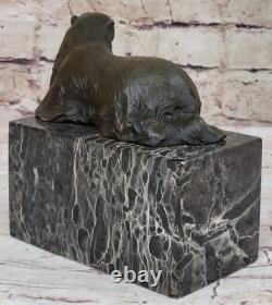 Signed Bronze Sculpture Original Milo Detail Marble Figurine Art Gift December