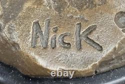 Signed Bronze Sculpture of a Dancer Figurine in Marble, Art Deco 14