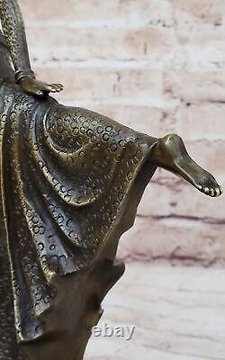 Signed Chiparus Charming Dancer Bronze Marble Statue Sculpture 17 Grand