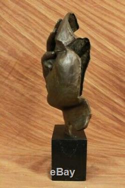 Signed Dali Title Shame On Me Bronze Sculpture Marble Abstract Artwork