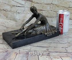 Signed Demetre Chiparus New Beautiful Dancer Bronze Marble Base Figurine Nr