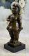 Signed Fernando Botero Young Girl Bronze Sculpture On Marble Base Modern Gift