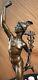 Signed Flying Giambologna Bronze Marble Statue Art Deco Figurine
