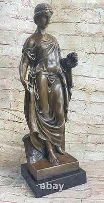Signed French Bronze Sculpture by Moreau Erotic Art Deco Marble Base Decor