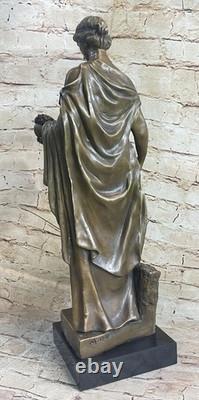 Signed French Bronze Sculpture by Moreau Erotic Art Deco Marble Base Decor