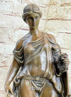 Signed French Bronze Sculpture by Moreau Erotic Art Deco Marble Base Decor