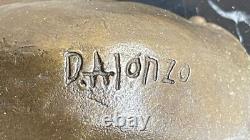 Signed Genuine Bronze Erotic Sculpture Chair Art Statue Marble Base Deal