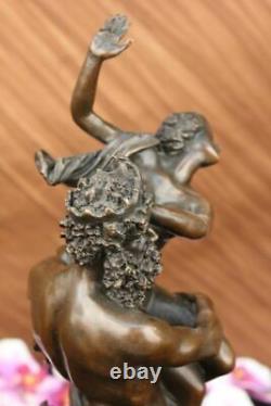 Signed Giambologna Viol Of The Sabine Woman Bronze Marble Mythic Base Figurine