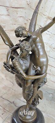 Signed Gloria Victis by Carrier Bronze Sculpture Marble Base Art Deco Home
