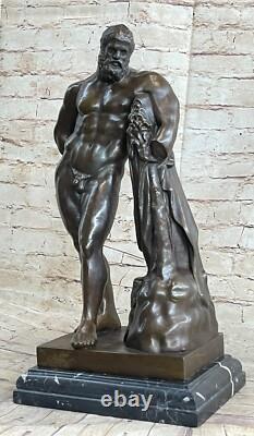 Signed Glycon Bronze Statue of Hercules Greek Myth Marble Base Sold Out