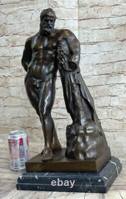 Signed Glycon Bronze Statue of Hercules Greek Myth Marble Base Sold Out