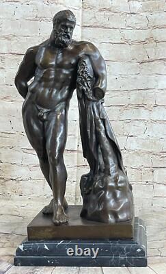 Signed Glycon Bronze Statue of Hercules Greek Myth Marble Base Sold Out