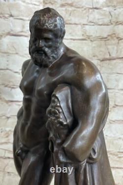Signed Glycon Bronze Statue of Hercules Greek Myth Marble Base Sold Out